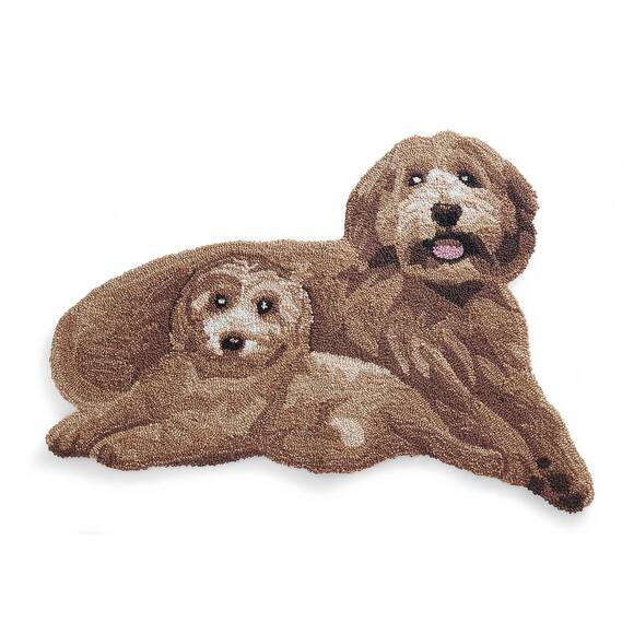 Transatlantic Design Company Other - Puppy Dog Hand Hooked Rug Goldendoodle Carpet Transatlantic Beautiful Design NWT